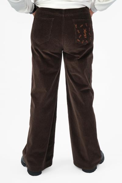 Брюки палаццо вельвет