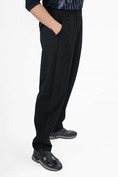 Брюки полубананы черные