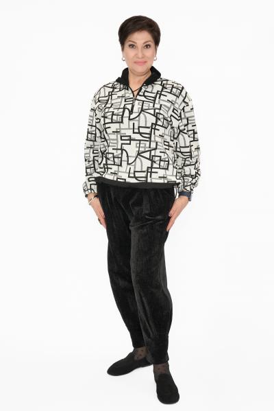 Брюки полубананы вельвет черн.