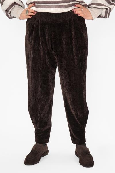 Брюки полубананы вельвет шокол. Брюки