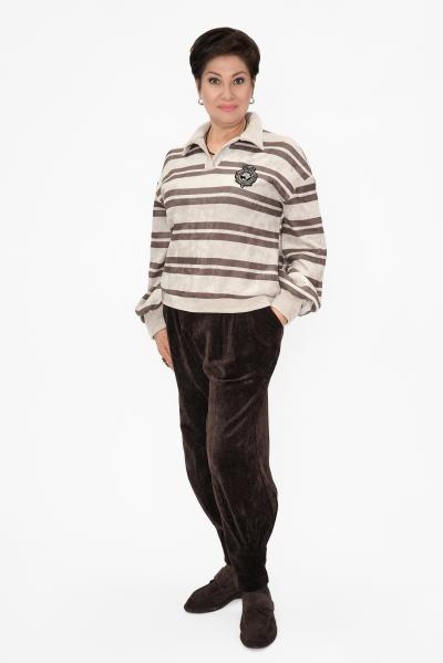 Брюки полубананы вельвет шокол.