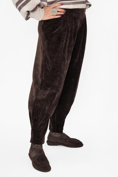 Брюки полубананы вельвет шокол.