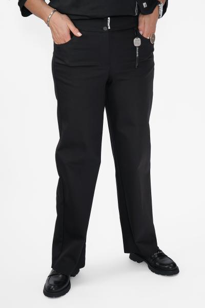 Брюки прямые пояс полоска