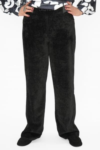 Брюки прямые вельвет черн. Брюки