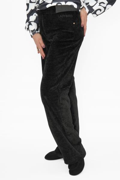 Брюки прямые вельвет черн.