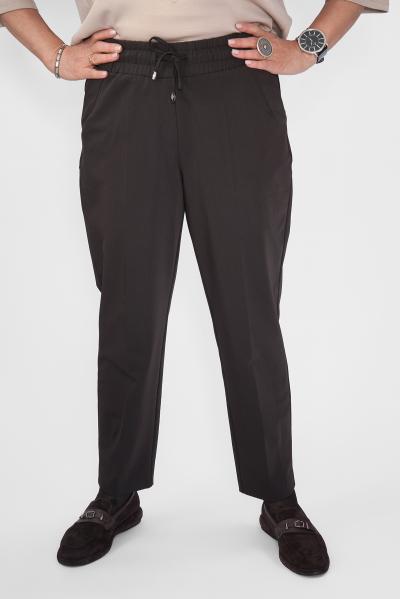 Брюки шоколад на резинке Брюки