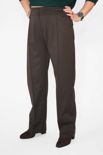 Брюки шоколад прямые