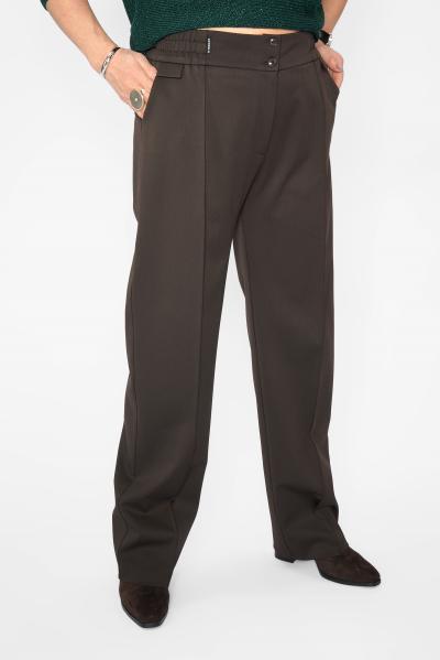 Брюки шоколад прямые