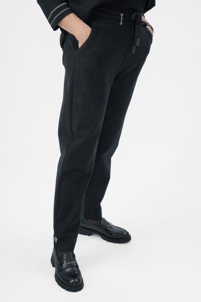 Брюки утепленные серые