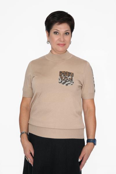 Джемпер бежевый кор. рукав Кофты