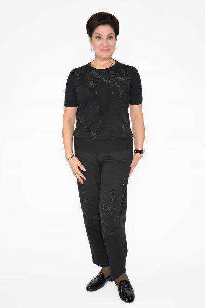 Джемпер черный стразы