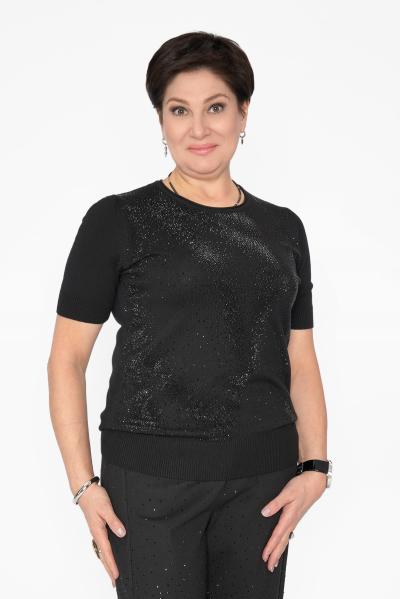 Джемпер черный стразы