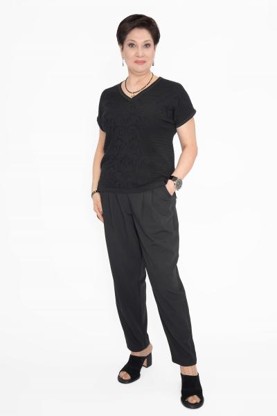 Джемпер черный V вырез