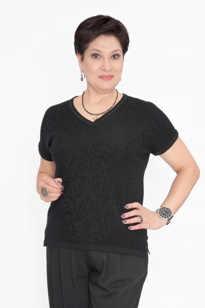 Джемпер черный V вырез Кофты