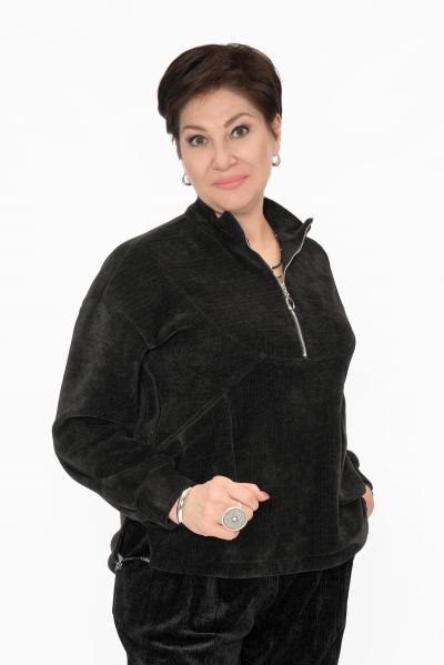 Джемпер черный вельвет