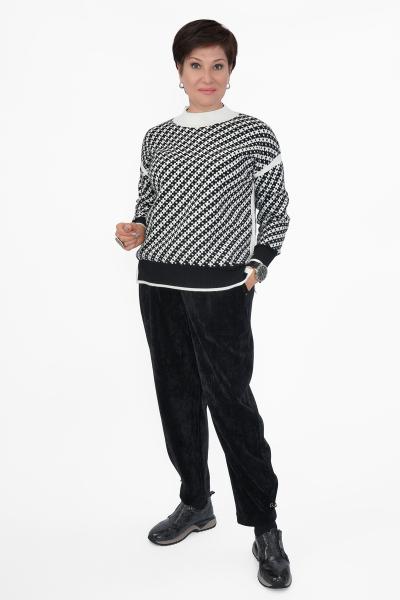 Джемпер черный/белый крестик
