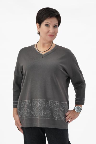 Джемпер хаки листья Кофты