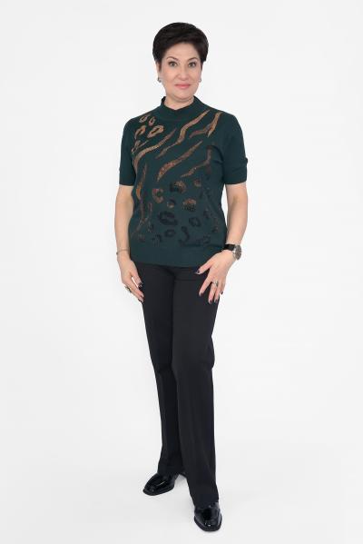 Джемпер изумруд стразы