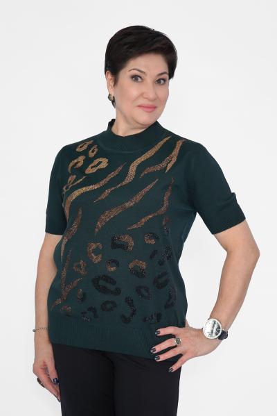 Джемпер изумруд стразы