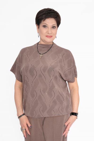 Джемпер капуч. спущ. плечо