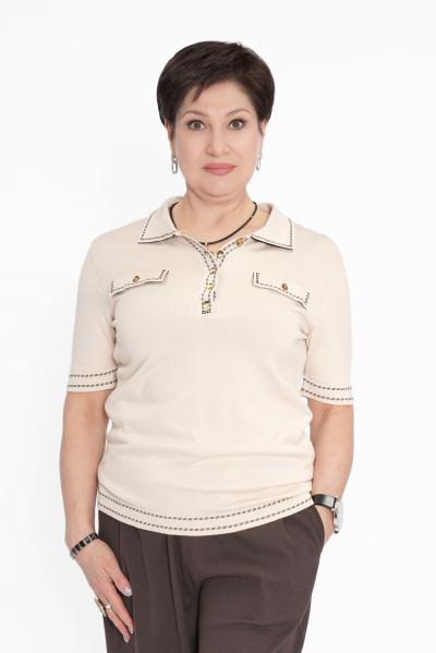 Джемпер поло клапан беж. Кофты