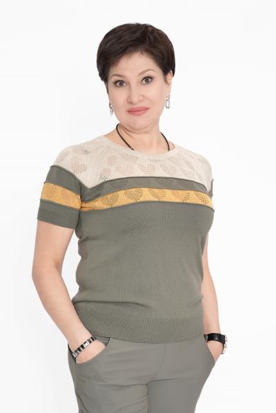 Джемпер сердечки хаки