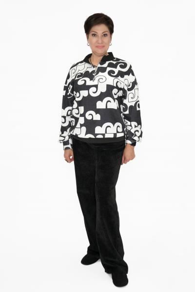 Джемпер серо-бел. резинка