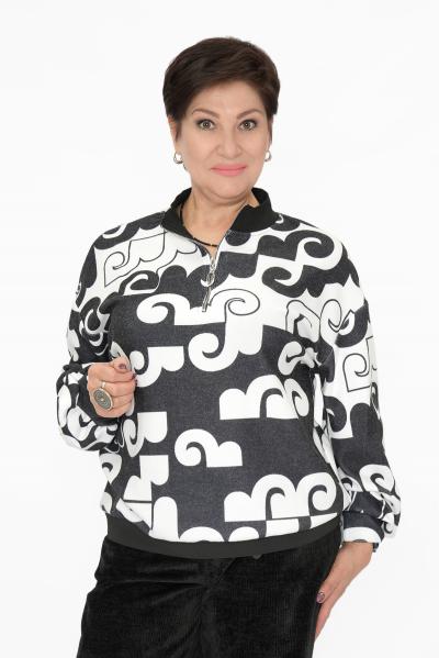 Джемпер серо-бел. резинка Кофты