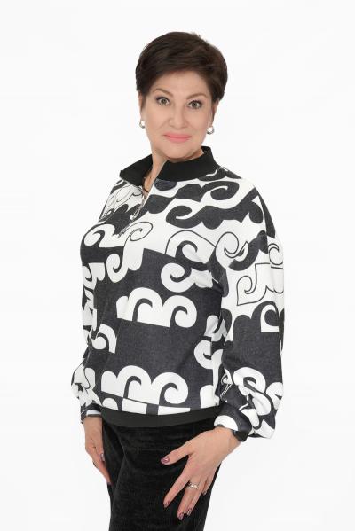 Джемпер серо-бел. резинка