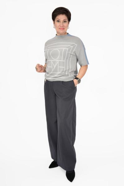 Джемпер серый/голубой