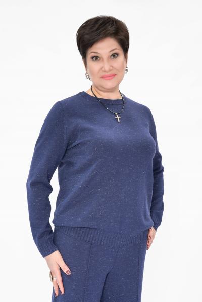 Джемпер синий дл. рукав