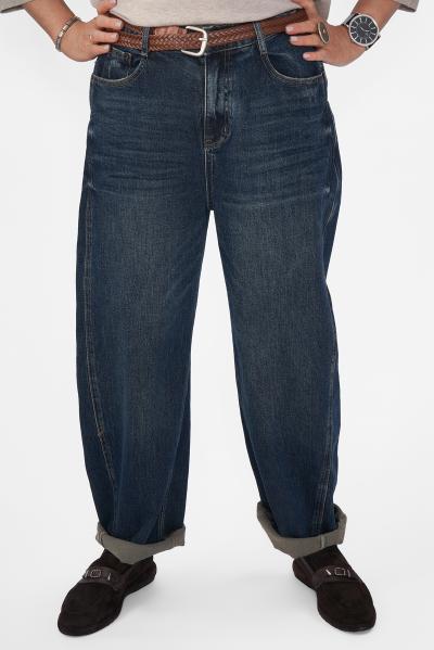 Джинсы багги плетен. ремнень