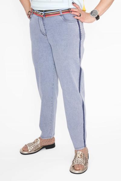 Джинсы лампас голубые