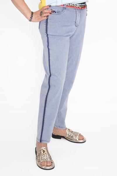 Джинсы лампас голубые