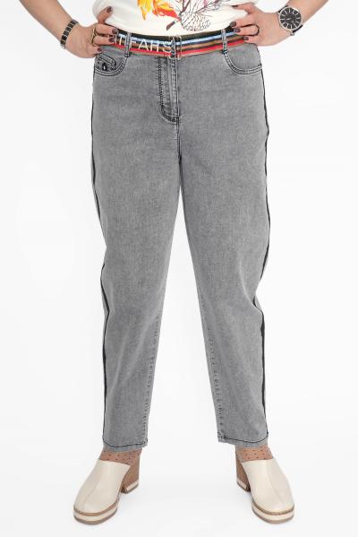 Джинсы лампас серые Брюки