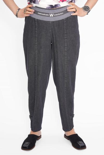 Джинсы п/бананы серый Брюки