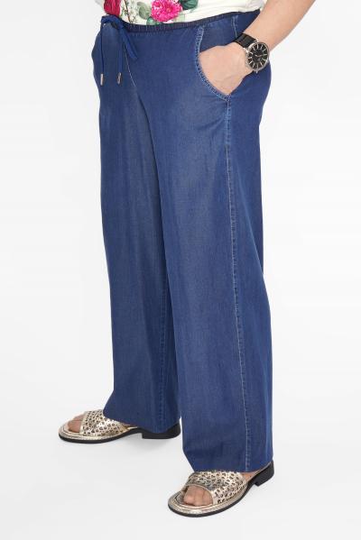 Джинсы палаццо син. Брюки