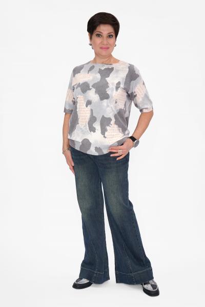 Джинсы простр. от колена т.син