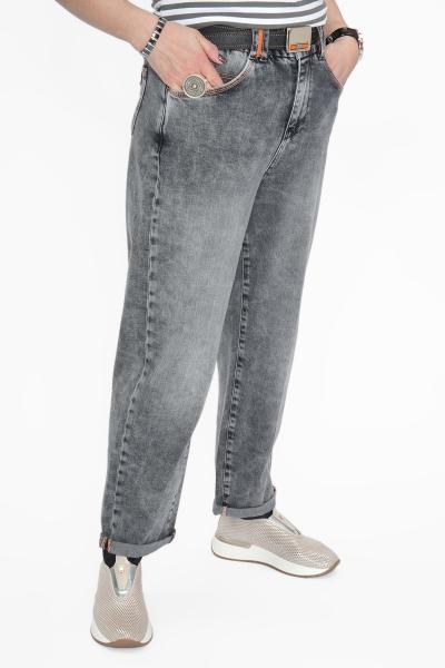 Джинсы прямые серые Брюки