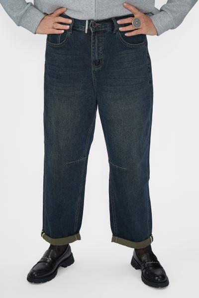 Джинсы синие багги Брюки