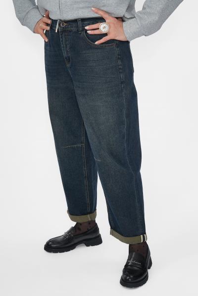 Джинсы синие багги