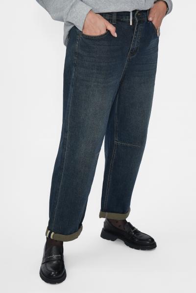 Джинсы синие багги