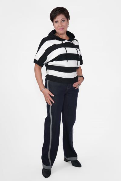 Джинсы синие лампас