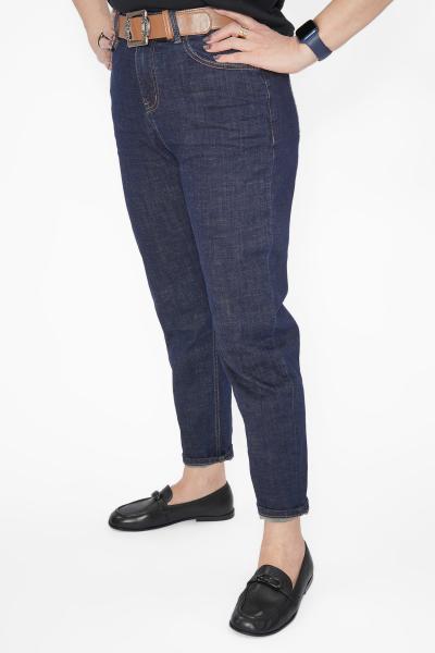 Джинсы зауж. рыж.ремень