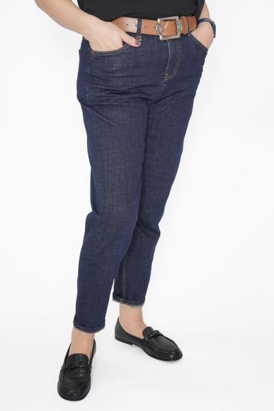 Джинсы зауж. рыж.ремень