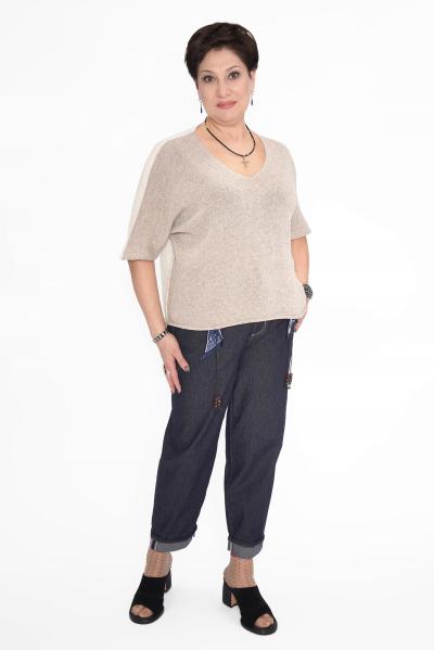 Джинсы зауж. с отворотом