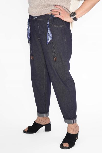 Джинсы зауж. с отворотом