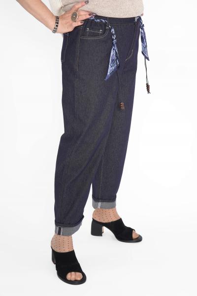 Джинсы зауж. с отворотом