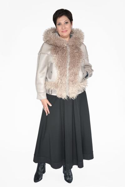 Дубленка лама беж.