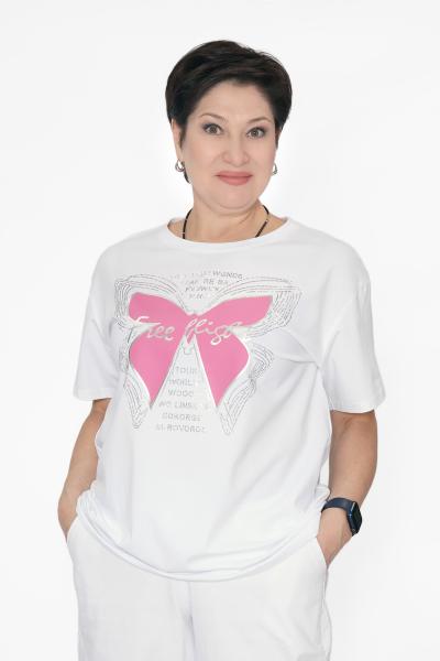 Футболка белая бабочка